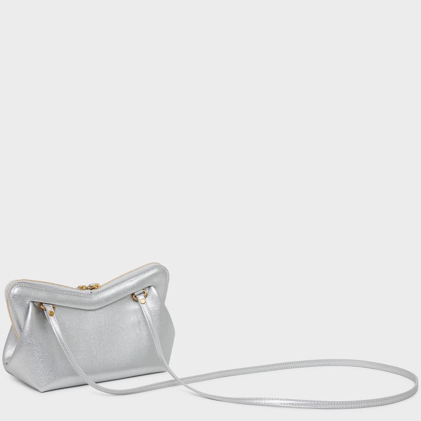 Women's Mansur Gavriel Mini M Frame Crossbody Bags Silver | AU 890MRI